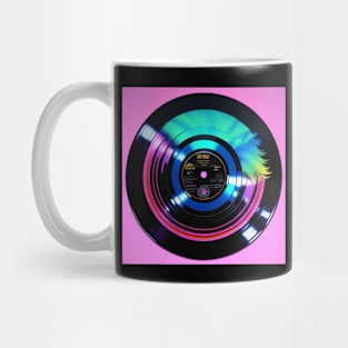 Vinyl Records Pink Color Splash Music Record Mug